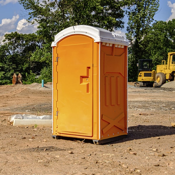 how often are the porta potties cleaned and serviced during a rental period in Bentonville